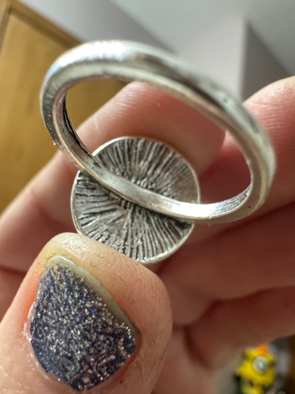 Turquoise Oval Sunburst Ring - Women Jewelry - Picture 2 of 4